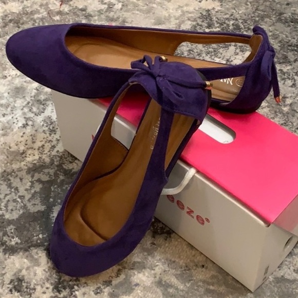 Shoes - NWB Boutique! Purple Side Breeze Flats W/Bow